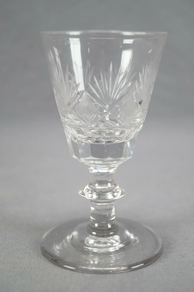 Early 19th Century Pittsburgh Hand Blown Cut Flint Glass Wine Glass Circa 1820 B - Image 3 of 4