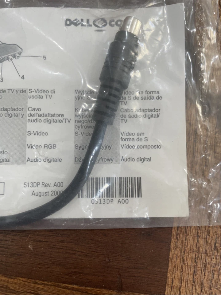 Dell 044CTV 70TVD S-video/TV to S-Video and RCA Video SPDIF Audio Adapter Cable - Image 2 of 4