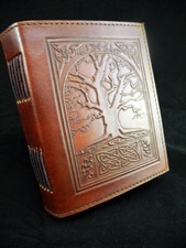 TREE of LIFE Handmade Leather Journal Diary - Pagan Wicca Book of Shadows