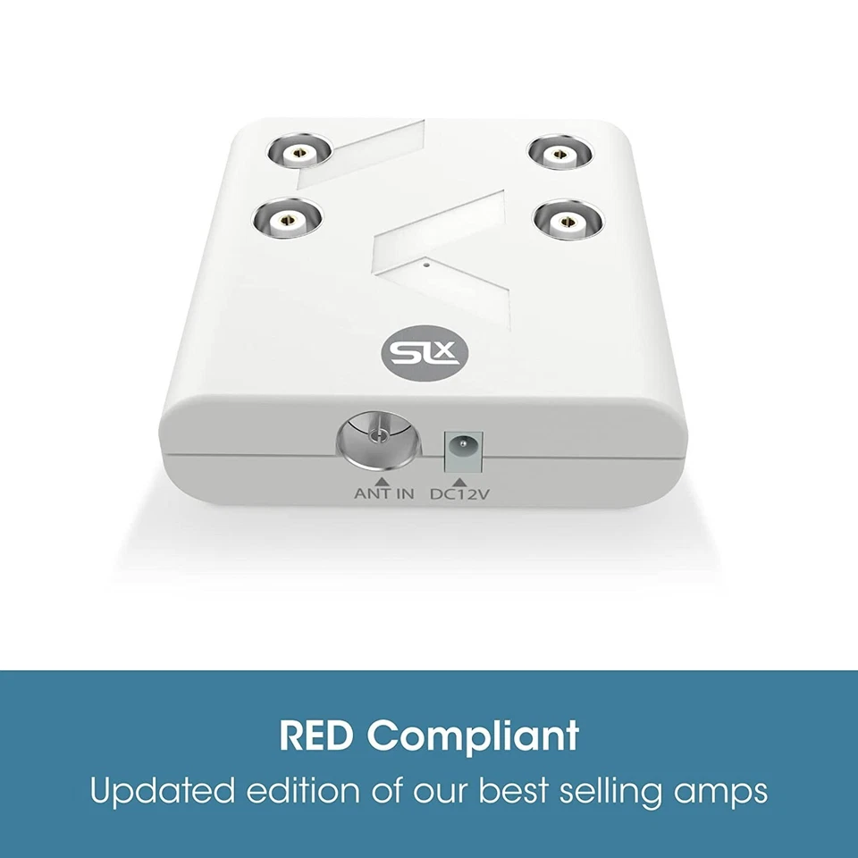 SLx 4 Way Compact Signal Booster Aerial Amplifier Integrated 4G & 5G Filtering - Image 2 of 4
