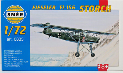 SMER Fieseler Storch Fi-156, Hochdecker, 0833, Bausatz 1:72, OVP, NEU