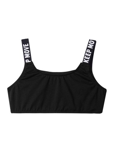US Kids Girls Sport Bra Ballet Yoga Top Sleeveless Shirt Letter Printed T-Shirt - Picture 14 of 37