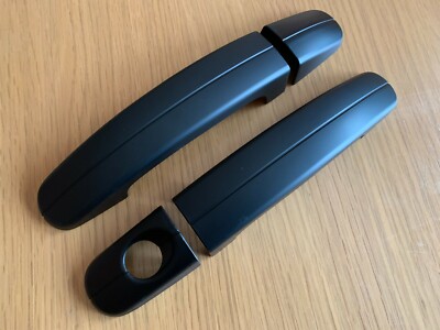 SCHWARZ MATT 2 TÜRGRIFFABDECKUNGEN PASSEND FÜR FORD FOCUS MK2 MK3 2005-2017 RS ST VERKLEIDUNG