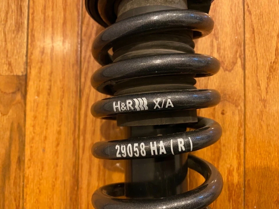 2010 奥迪 R8 V10 原始设备制造商后磁骑行减震器 H&R 弹簧支柱泄漏 — 第 2/4 张图片