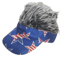 Baseball Golf Hat Sun Visor Wig Hat With Fake Flair Hair Outdoor Sports Cap
