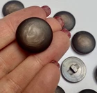 6 Vintage Chunky Brown Shank Buttons 22mm B20-2 AUSSIE SELLER