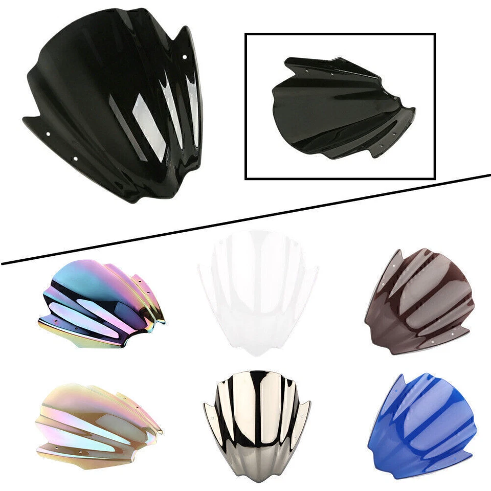 Parabrisas Delantero Universal Ajuste 7/8" 1" Montaje Manillar Moto E Foto 2 de 4