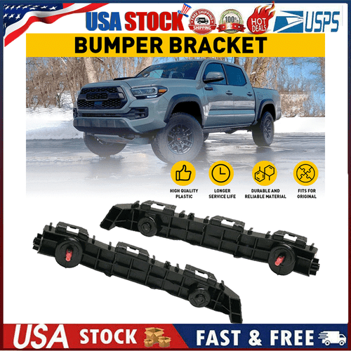 Pair Bumper Bracket Set For 2016-2018 Toyota Tacoma Front Steel - Picture 18 of 20