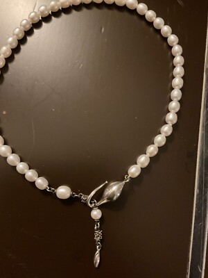 Such a Lovely Michael Dawkins Cultured Freshwater Pearl/Silver Necklace