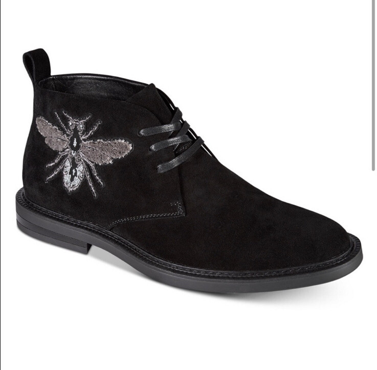 INC International Concepts Men Darius Patch Chukka Black 