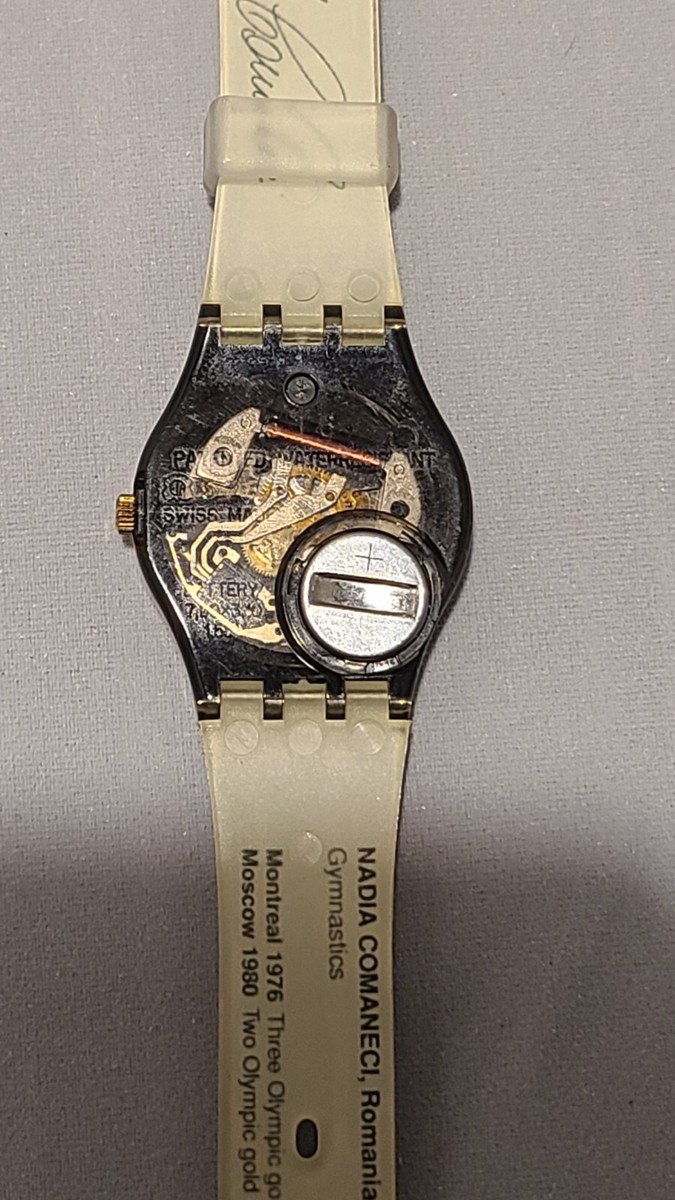? Vintage Swatch “Nadia Comaneci” LZ105 – Atlanta 1996 Olympics ? Vintage Collector Swatch Watch 1996 Atlanta Olympics NADIA  main image 2