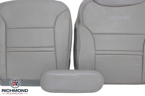 Ford Excursion Limited 2000 - lado del conductor completo cubiertas de asiento de cuero gris - Imagen 6 de 12