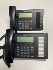 SET OF 2 - Toshiba DP5022-SDM 10-Button Digital Phone - Black