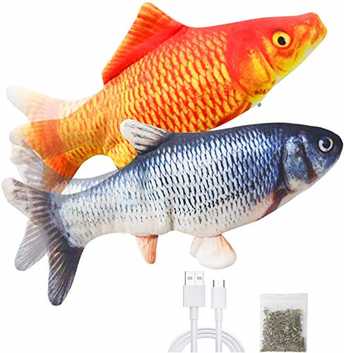 Fish Toy Cat 2 Flippity Electric Floppy Moving Catnip Kick Toys Realistic for sale online | eBay