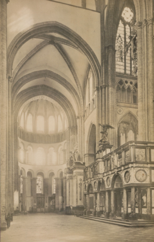 Belgique, Tournai, cathédrale Vintage albumen print Tirage albuminé  1 - Afbeelding 1 van 1