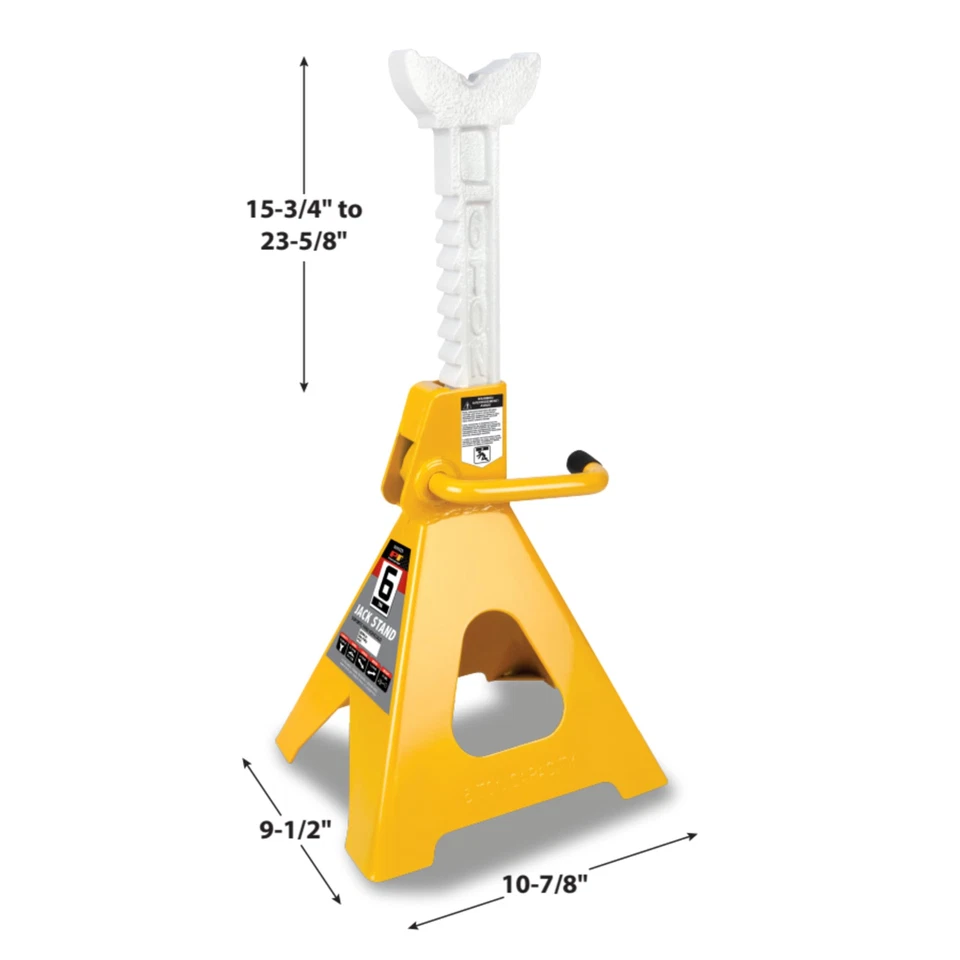 Juego de soporte de gato estilo trinquete PT W41023 - 6 toneladas par Foto 3 de 4