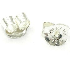 .925 Sterling Silver Earring Backs Butterfly Clutch Replacements USA 10pcs Craft