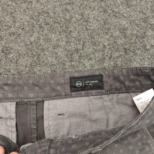 AG Adriano Goldschmied Mens Chino Shorts 34 Gray Geometric Floral Preppy Golf - Picture 9 of 10