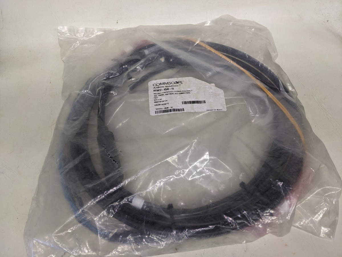 CommScope HFT412-4S29F-15 Heliax FiberFeed Hybrid Fiber Cable (146) | eBay