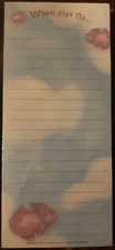LEANIN TREE - When Pigs Fly List Magnetic List Note Pad~#61579 - Free Shipping