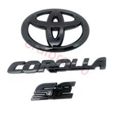 Hatchback Only Gloss Blackout OVERLAY EMBLEM Fit 2019 - 2024 TOYOTA COROLLA SE