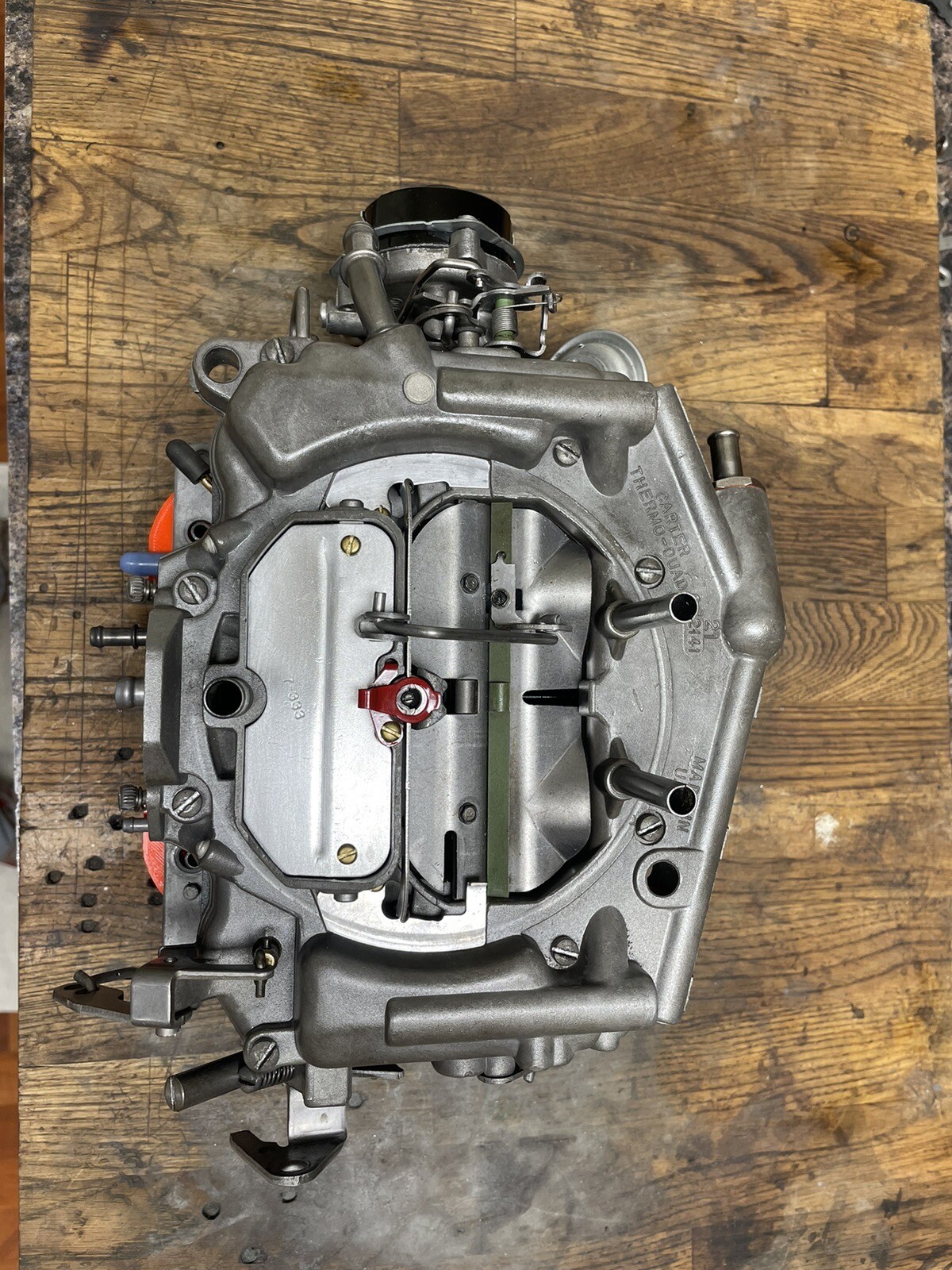 CARTER 9811 THERMOQUAD CARBURETOR W/Mopar Linkage, 9801 Jetting