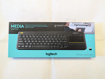 *NEW SEALED* Logitech K400 Plus Wireless Touch Keyboard with Touchpad for PC, TV