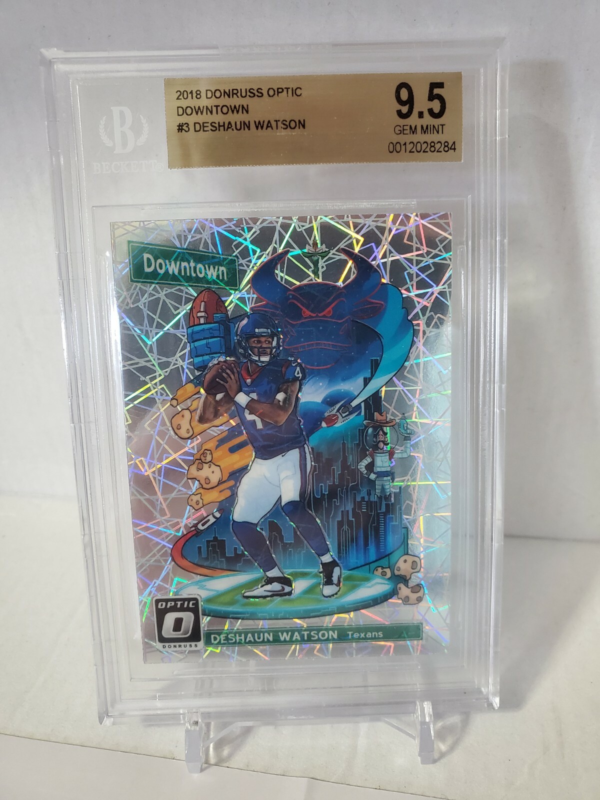 2018 PANINI OPTIC DESHAUN WATSON TEXANS DOWNTOWN DT-3 RARE SSP  BGS 9.5 💎🔥