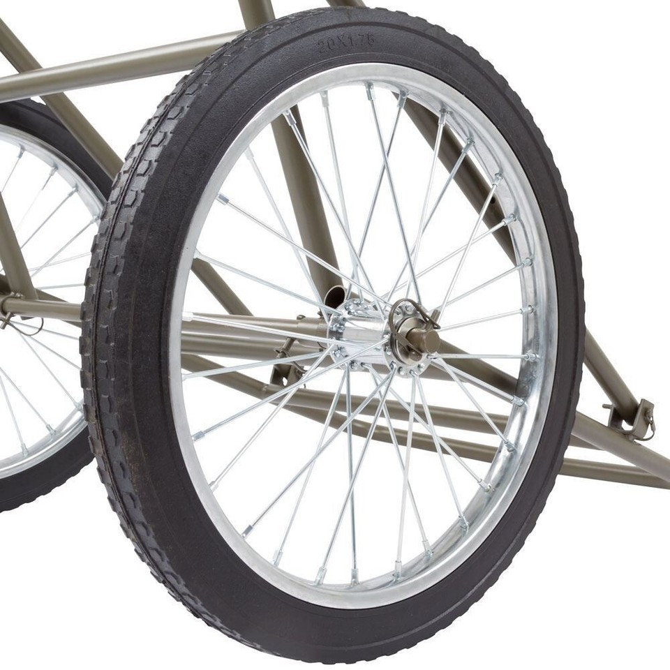 Heavy Duty Big Game Hauler Deer Cart 750 lb Field Carrier Dolly, Brown