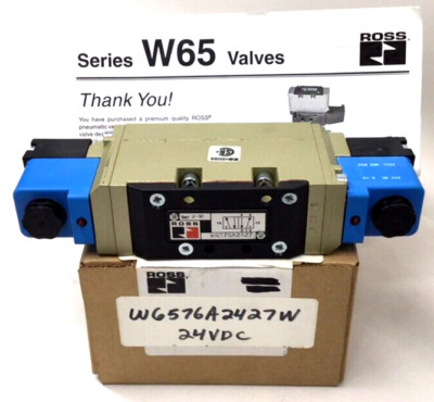Ross W6576A2427W Pneumatic Double Solenoid Valve 24V-DC Bar 2-10 W6576A2427