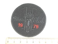 TOPPA PATCH APPLICAZIONE MOTO CLUB 1979 diamet 6 cm toppa ricamata termoadesiva 
