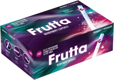 FRUTTA Click Tubes Berry Mint Sleeve mit Aromakapsel 5 Boxen 500 Tuben