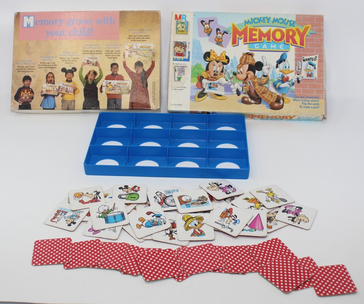 Vintage 1990 Disney Mickey Mouse Memory Game Your 1st Memory