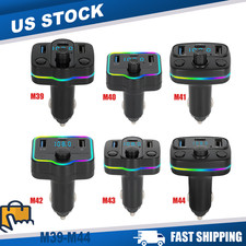 Car BT FM Transmitter Radio MP3 Wireless Adapter Hands-Free 3Port Charger-K