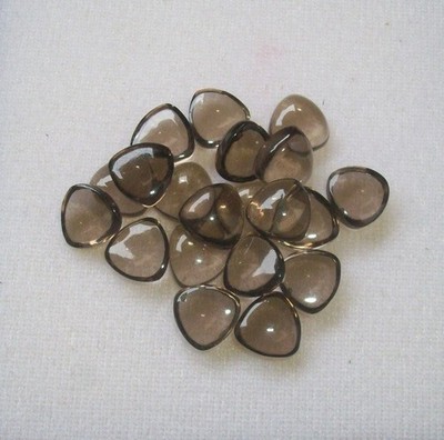 8mm Smoky Quartz Natural Trillion Cabochon Loose Gemstone