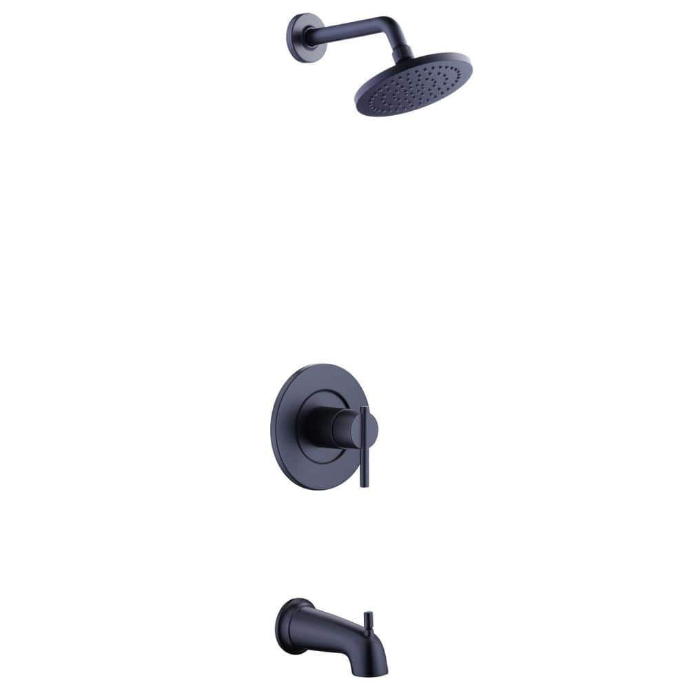 Glacier Bay Dorind 1-Spray Tub and Shower Faucet in Matte Black - Valve Included