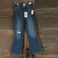Jordache Vintage Womens Demi High Rise Crop Boot Cut Med Wash Jeans Sz 25 NWT