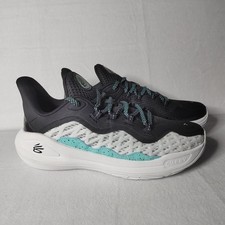 Curry Under Armour Flow 11 - Black/White/Teal - Youth Size 7Y - 3026619-101