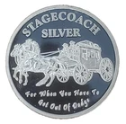 Stagecoach Silver Get Out Of Dodge 1 Oz .999 Fine Silver Divisible Art Round
