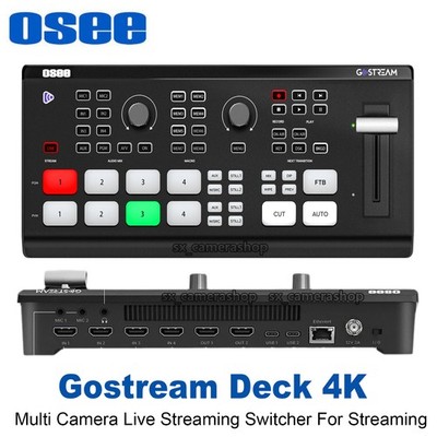 OSEE GoStream Deck 4K 4-CH 4K HDMI Video Mixer Switcher Panel for Live Streaming