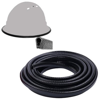 ThtRht 3 Meter Full Brim Hard Hat Guard Cover Strips Bumper black