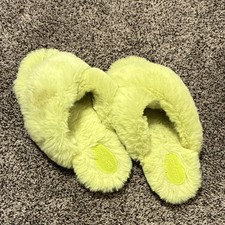 Cat  Jack Yellow Faux Fur Slip-On Women's Slippers with Fur Trim, Comfort