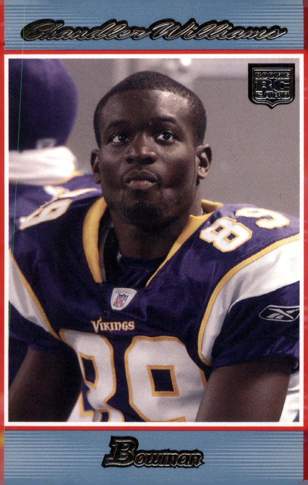 2007 Bowman Chandler Williams RC #268 Minnesota Vikings WR /500 Blue