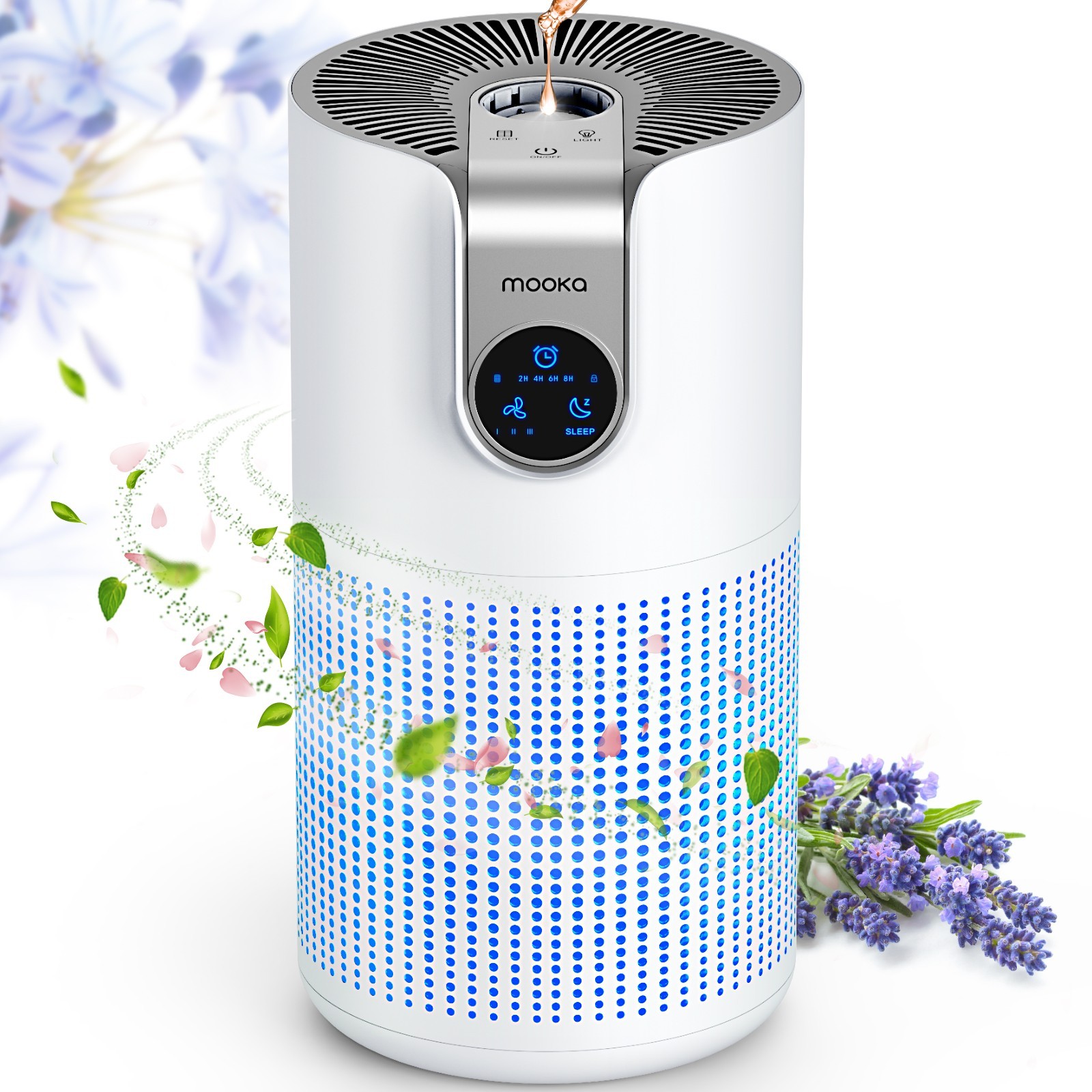 TENKER Large Home Room Air Purifiers H13 HEPA Air Filter Smoker Pet Dust Cleaner