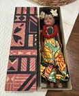 VTG 1960s Elsie Denney Hawaiian Hula Doll Holokuu Dress In Original Box