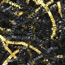 Black and Gold Metallic Blend Crinkle Paper-10 lb. Case