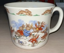 ROYAL DOULTON BUNNYKINS Child  s Mug Cup "Winter Play" Fine Bone China 1984