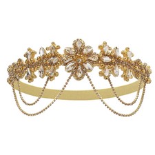 Rhinestone Crown Quinceanera Party Sweet 16 Tiara Beaded Birthday Wedding