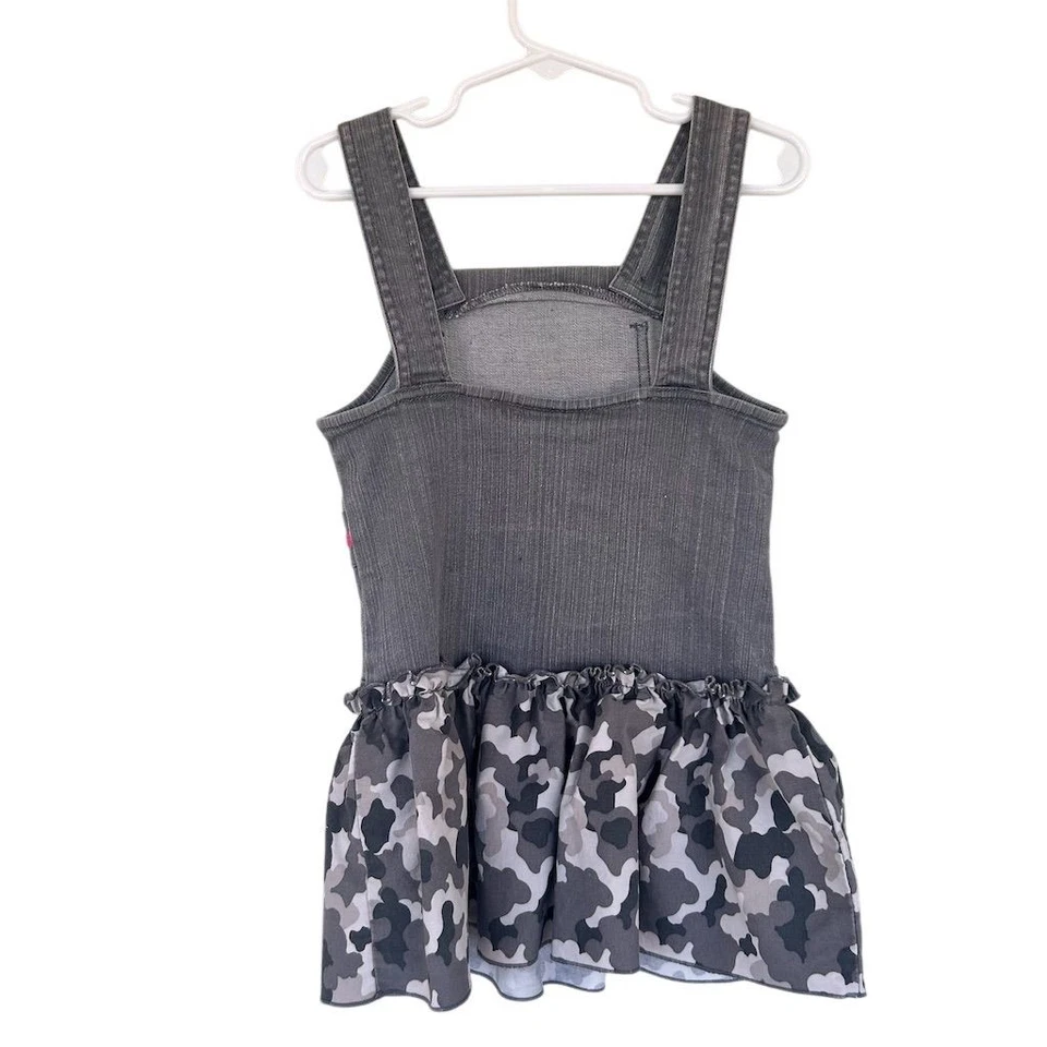 American Girl Bitty Baby Camo Jumper Dress Girls Size 4 Casual Spring - Image 2 of 4