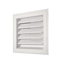 8 In. X 8 In. Plastic Wall Louver Static Vent in White